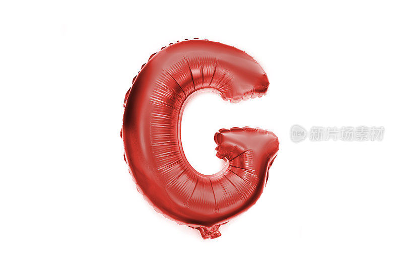 字母G -红色的字母气球
